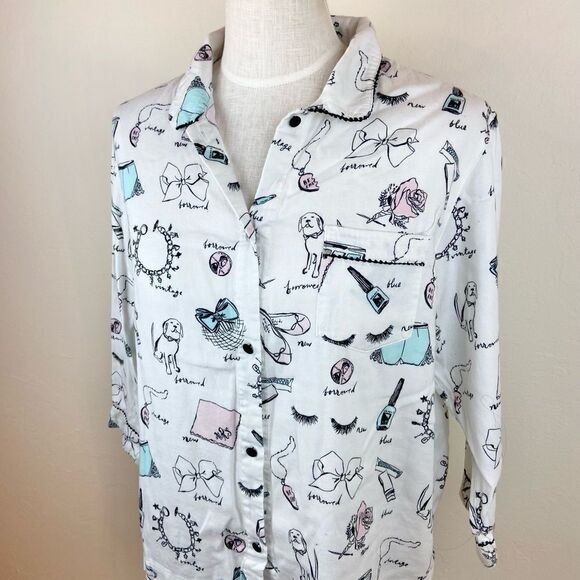 Kate Spade New York Lazy Sunday Pajama Top - Picture 3 of 7